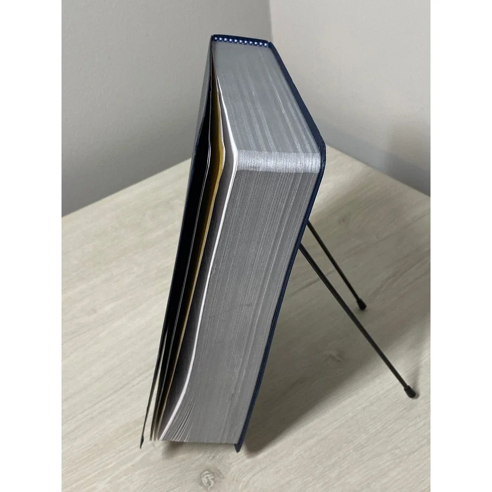 NIV Holy Bible Zondervan Navy Blue Leather Look Silver Gilt Edges Christian Gift
